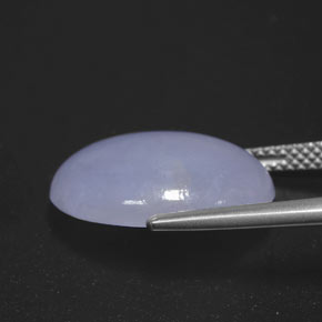 10.61캐럿 천연 라벤더 경옥, 타원형 컷, 16.6×13.3 mm, 불투명체