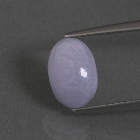 2.33캐럿 천연 라벤더 경옥, 타원형 컷, 10.3×7.1 mm, 불투명체