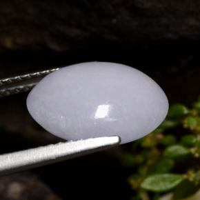 4.86캐럿 천연 라벤더 비취, 타원형 컷, 투명한