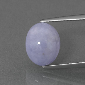 4.96캐럿 천연 라벤더 경옥, 타원형 컷, 11.4×9.1 mm, 불투명체