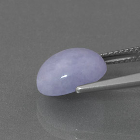 4.96캐럿 천연 라벤더 경옥, 타원형 컷, 11.4×9.1 mm, 불투명체