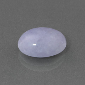 5.54캐럿 천연 라벤더 경옥, 타원형 컷, 12.8×9.7 mm, 불투명체