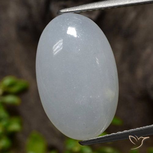 7.94ct 자연스러운 미디엄 그레이 비취, 타원형, 불투명체