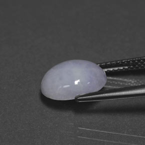 3.51캐럿 천연 라벤더 경옥, 타원형 컷, 10.5×8.7 mm, 불투명체