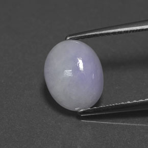 2.55캐럿 천연 라벤더 경옥, 타원형 컷, 10×8 mm, 불투명체