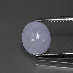 2.76캐럿 천연 라벤더 경옥, 타원형 컷, 9.6×8 mm, 불투명체