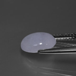 2.76캐럿 천연 라벤더 경옥, 타원형 컷, 9.6×8 mm, 불투명체