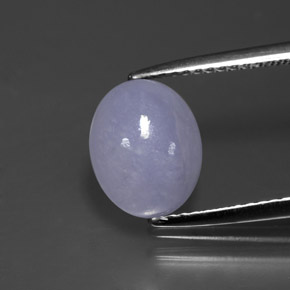 2.90캐럿 천연 라벤더 경옥, 타원형 컷, 9.7×7.9 mm, 불투명체