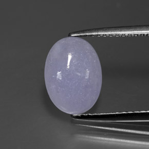 2.07캐럿 천연 라벤더 경옥, 타원형 컷, 10.6×7.8 mm, 불투명체