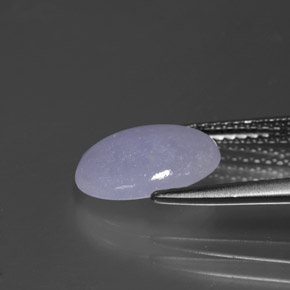 2.07캐럿 천연 라벤더 경옥, 타원형 컷, 10.6×7.8 mm, 불투명체
