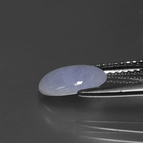 1.35캐럿 천연 라벤더 비취, 타원형 컷, 불투명체