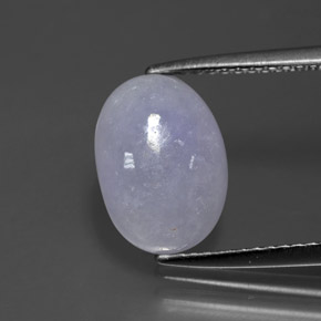 3.28캐럿 천연 라벤더 경옥, 타원형 컷, 11.2×8.1 mm, 불투명체