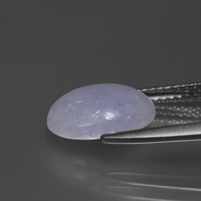 3.28캐럿 천연 라벤더 경옥, 타원형 컷, 11.2×8.1 mm, 불투명체