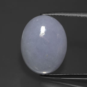 12.87캐럿 천연 라벤더 경옥, 타원형 컷, 16.2×12.5 mm, 불투명체
