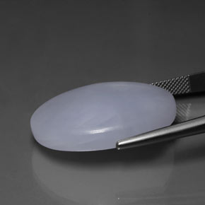 53.76캐럿 천연 라벤더 경옥, 타원형 컷, 29.2×23.8 mm, 불투명체