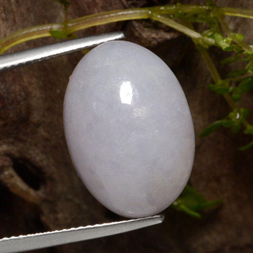 22.29캐럿 천연 회색 비취, 타원형 컷, 투명한