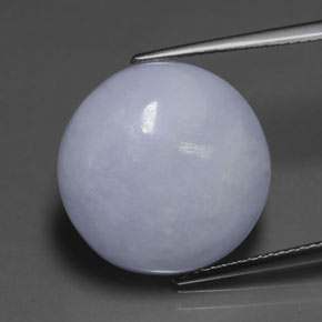 16.21캐럿 천연 라벤더 경옥, 라운드 컷, 16.78 mm, 불투명체