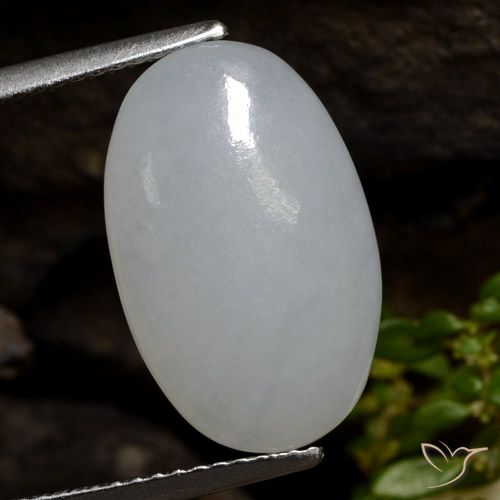 7.83ct 자연스러운 미디엄 그레이 비취, 타원형, 투명한