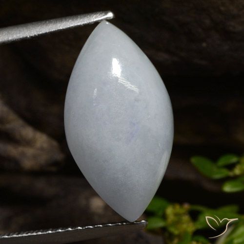 6.90ct 자연스러운 밝은 회색 비취, 보석, 투명한