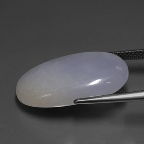22.23캐럿 천연 라벤더 비취, 타원형 컷, 투명한