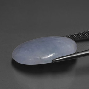 19.74캐럿 천연 라벤더 비취, 타원형 컷, 투명한