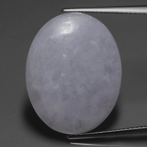 20.64캐럿 천연 라벤더 경옥, 타원형 컷, 23.1×18.3 mm, 투명한