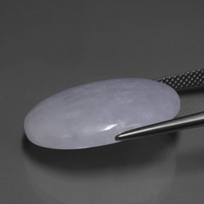 20.64캐럿 천연 라벤더 경옥, 타원형 컷, 23.1×18.3 mm, 투명한