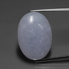 14.80캐럿 천연 라벤더 경옥, 타원형 컷, 20.2×14.4 mm, 투명한