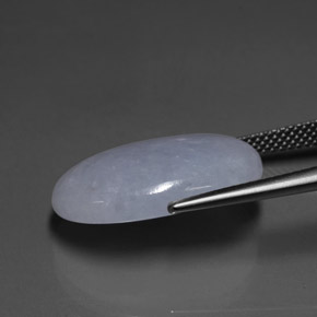 14.80캐럿 천연 라벤더 경옥, 타원형 컷, 20.2×14.4 mm, 투명한
