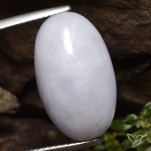 14.38ct 자연스러운 회색 비취, 타원형, 투명한