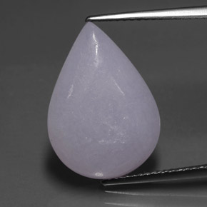11.48캐럿 천연 라벤더 경옥, 배 모양, 18.9×13.6 mm, 투명한