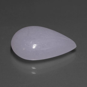 11.48캐럿 천연 라벤더 경옥, 배 모양, 18.9×13.6 mm, 투명한