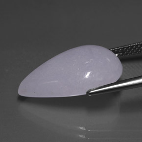 11.48캐럿 천연 라벤더 경옥, 배 모양, 18.9×13.6 mm, 투명한