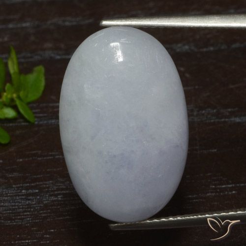 15.02ct 자연스러운 밝은 회색 비취, 타원형, 투명한