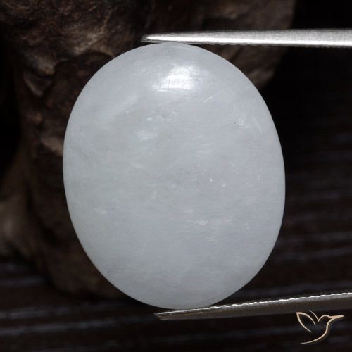 19.93ct 자연스러운 회백색 비취, 타원형, 투명한