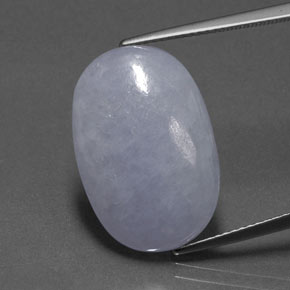 17.68캐럿 천연 라벤더 경옥, 타원형 컷, 21.6×14.5 mm, 투명한