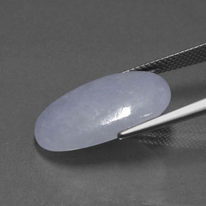 17.68캐럿 천연 라벤더 경옥, 타원형 컷, 21.6×14.5 mm, 투명한