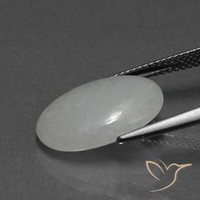 8.42캐럿 천연 미디엄 그레이 비취, 타원형, 불투명체