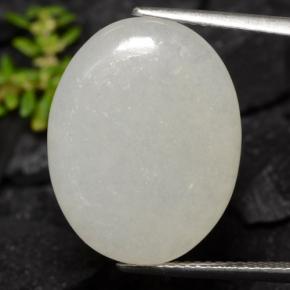 13.08캐럿 천연 연한 초록색 비취, 타원형 컷, 투명한