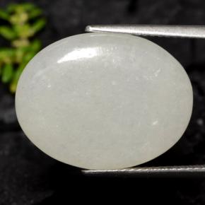 13.08캐럿 천연 연한 초록색 비취, 타원형 컷, 투명한