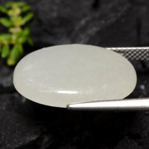 13.08캐럿 천연 연한 초록색 비취, 타원형 컷, 투명한