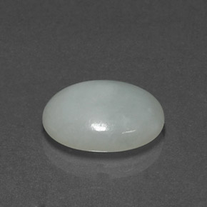7.49캐럿 천연 파스텔 그린 경옥, 타원형 컷, 15×12.2 mm, 불투명체
