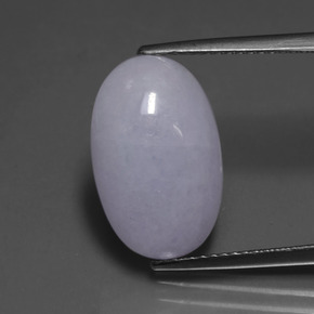 8.65캐럿 천연 라벤더 경옥, 타원형 컷, 16.3×10.3 mm, 불투명체