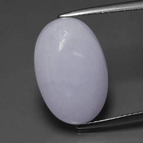 8.74캐럿 천연 라벤더 경옥, 타원형 컷, 16.8×11.3 mm, 투명한