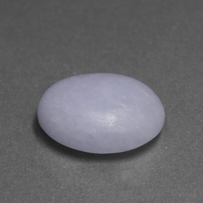 7.04캐럿 천연 라벤더 경옥, 타원형 컷, 14.1×11.6 mm, 불투명체