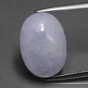 7.84캐럿 천연 라벤더 경옥, 타원형 컷, 15.7×11.1 mm, 투명한
