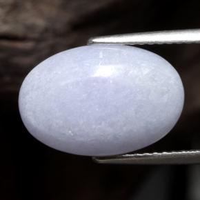 7.19캐럿 천연 라이트 바이올렛 경옥, 타원형 컷, 15.1×10.1 mm, 불투명체