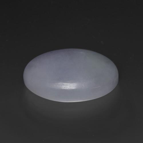 20.43캐럿 천연 라이트 바이올렛 경옥, 타원형 컷, 22.4×16.3 mm, 불투명체