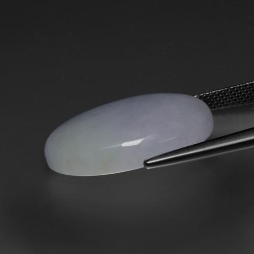 20.43캐럿 천연 라이트 바이올렛 경옥, 타원형 컷, 22.4×16.3 mm, 불투명체