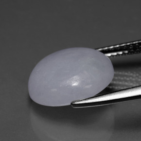 6.78캐럿 천연 라벤더 경옥, 라운드 컷, 12.28 mm, 투명한